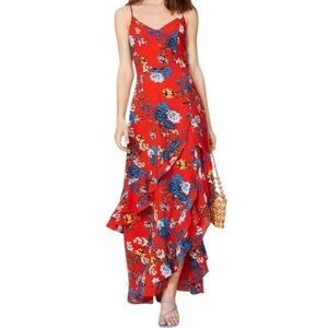RACHEL Rachel Roy Red and Blue Floral Maxi Dress